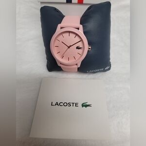 Lacoste | Womens Pink Silicone Strap | Pink Dial | 2001065 Brand New In Case